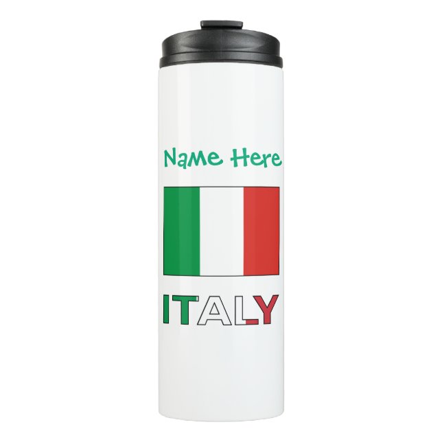 Termo Personalización verde de la bandera italiana de It (Anverso)