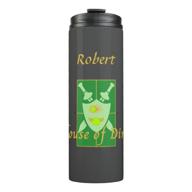 Termo Personalizada la Casa de Escudo de Pickleball Dink (Anverso)