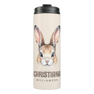 Termo Personalizado acuarela moderna linda conejo de Pas