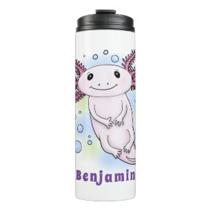 Termo Personalizado axolotópico rosa adorable