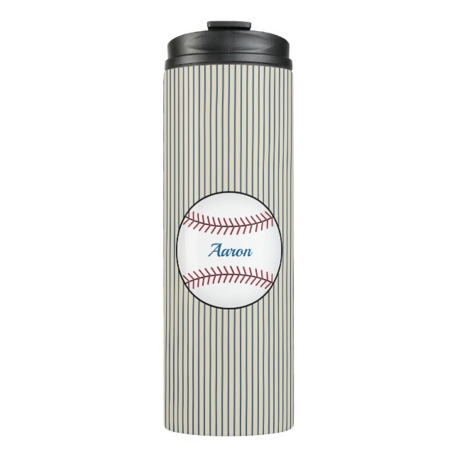 Termo Personalizado Azul Béisbol Thermal Coffer Tumbler (Anverso)