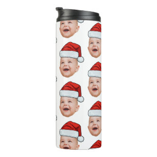 Termo Personalizado Baby Face Foto Santa Hat Navidades