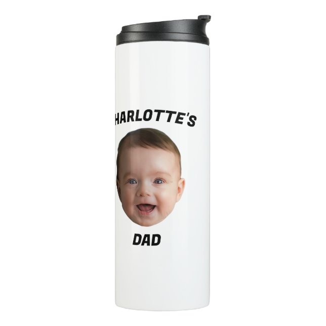 Termo Personalizado Baby Face Mug, Personalizado New Dad (Rotado hacia la izquierda)