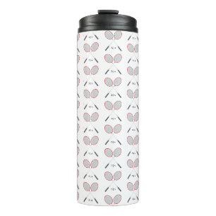 Termo Personalizado Badminton Monograma Acero inoxidable