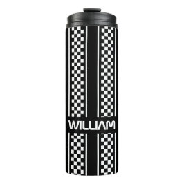 Termo Personalizado Black Race Sport Stripe