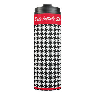 Termo Personalizado Black & White Houndstoth 12oz