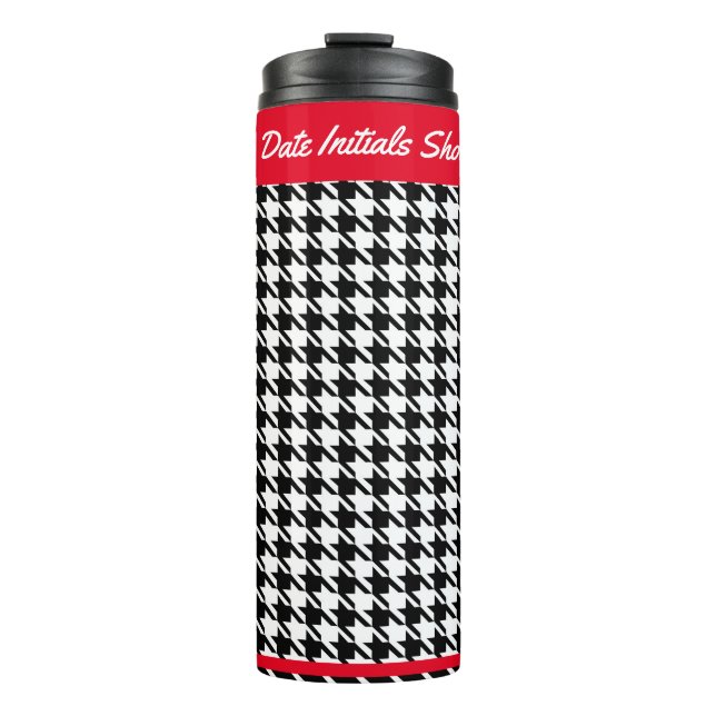 Termo Personalizado Black & White Houndstoth 12oz (Anverso)