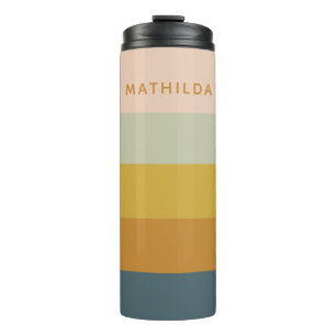 Termo Personalizado Bloque de Color Pastel Geométrico Re