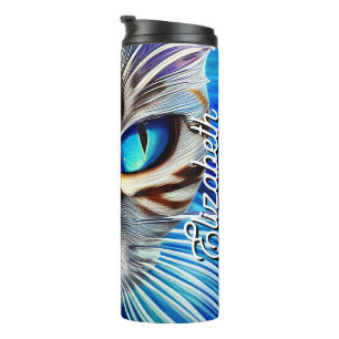 Termo Personalizado Cat Blue Ocean Wave Personalizada