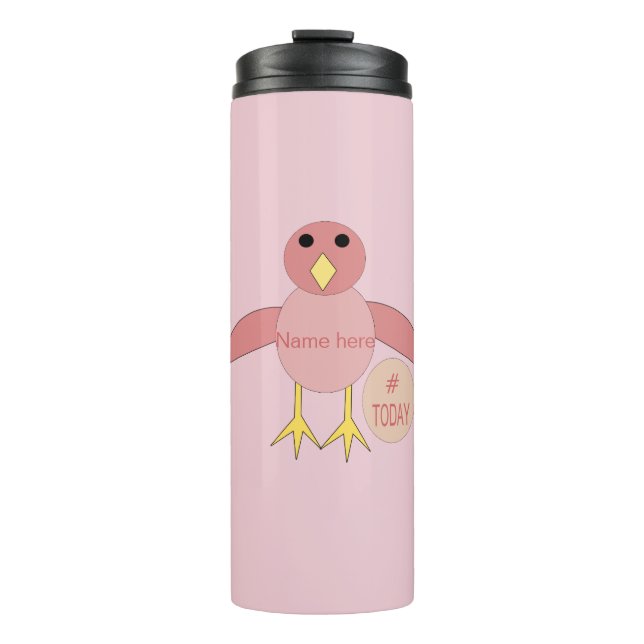 Termo Personalizado Chica de cumpleaños rosa Tumbler tér (Anverso)