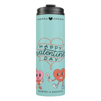 Termo Personalizado color rosa rosa lindo corazón San Va