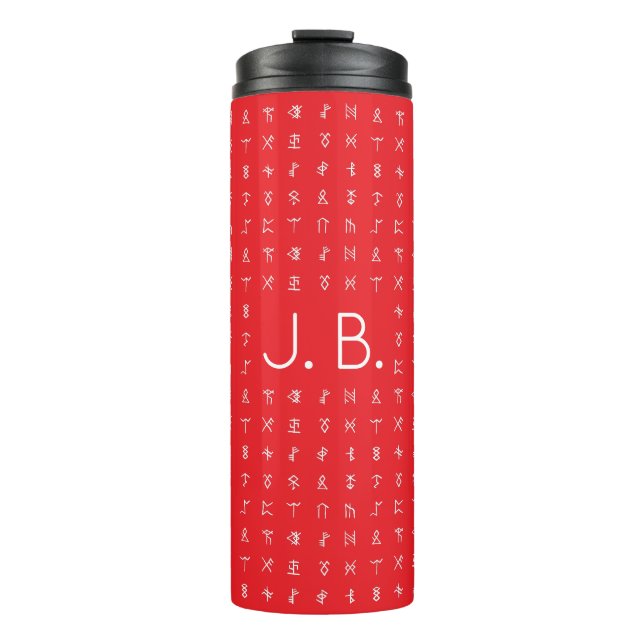 Termo Personalizado con símbolos monogramo y rúdico (Anverso)