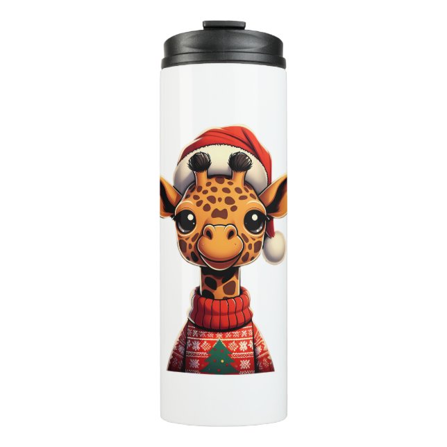 Termo Personalizado Cuidado Giraffe Con Navidades De San (Anverso)