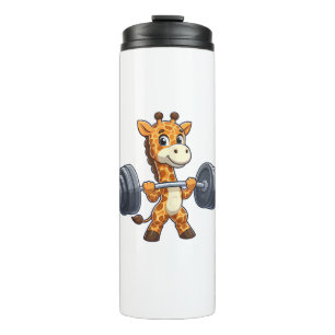 Termo Personalizado Cuidadoso Giraffe Lifting Pesa Gimna