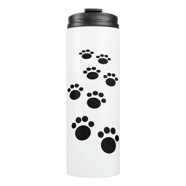 Termo Personalizado Cute Mascota Paw Trail (Anverso)
