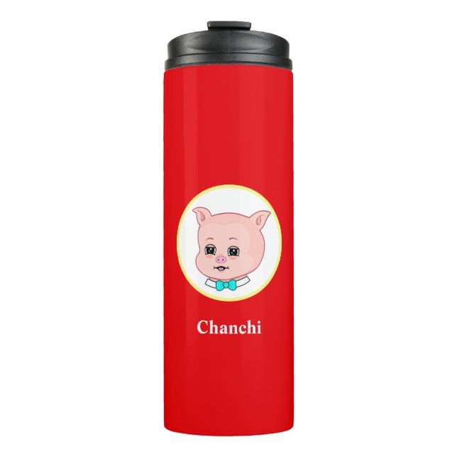 Termo Personalizado Cute Pig (Anverso)