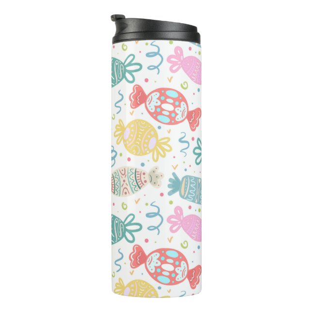 Termo Personalizado de caramelos festivos multicolores (Rotado hacia la derecha)