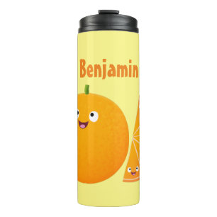 Termo Personalizado de cítricos de feliz naranja