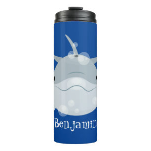 Termo Personalizado de delfín kawaii feliz