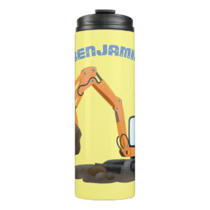 Termo Personalizado de excavadora de naranja cúpula