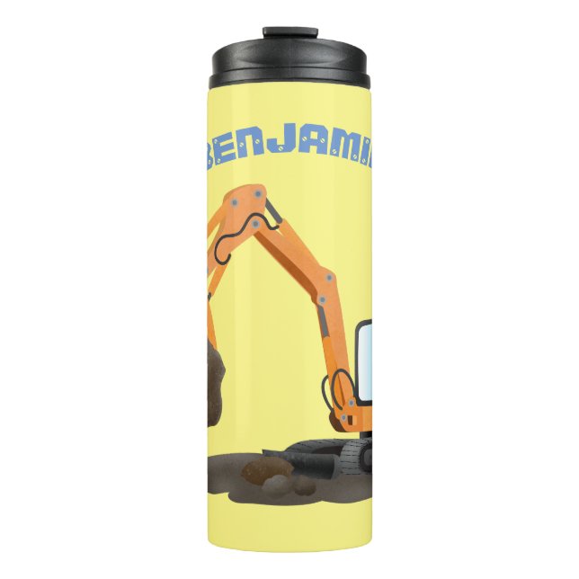 Termo Personalizado de excavadora de naranja cúpula (Anverso)