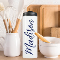 Personalizado de guión manuscrito de nombre azul d