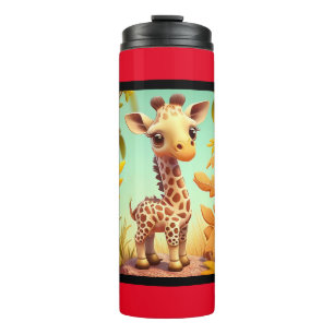 Termo Personalizado de jirafa de bebé trópico