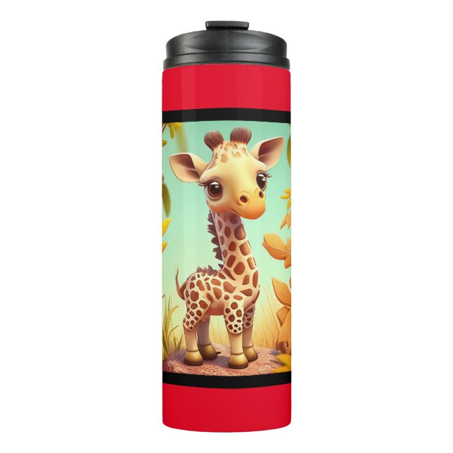 Termo Personalizado de jirafa de bebé trópico (Anverso)