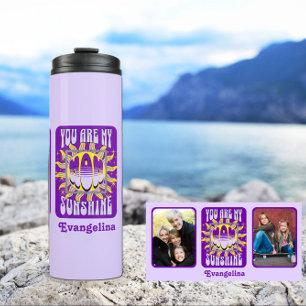 Termo Personalizado de la madre púrpura de Cute Sunshine
