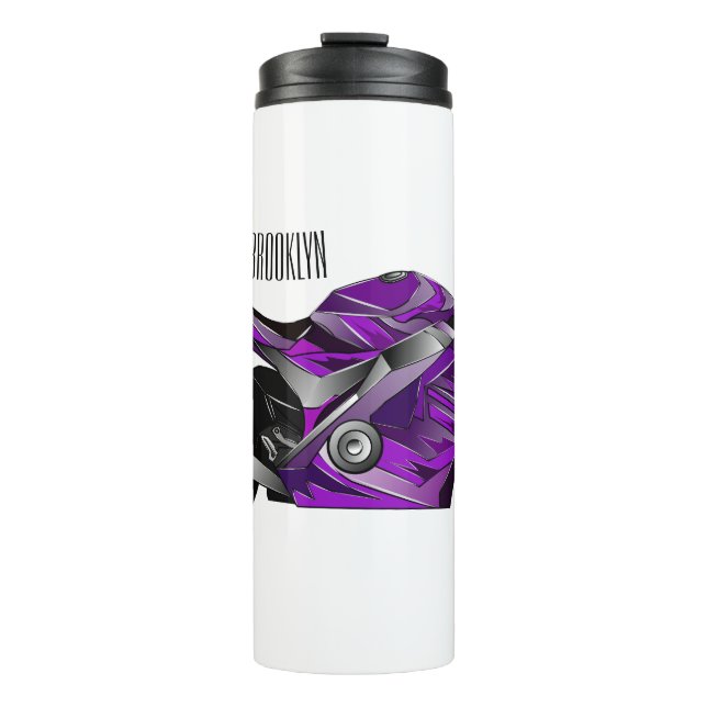 Termo Personalizado de motocicleta Purple (Anverso)