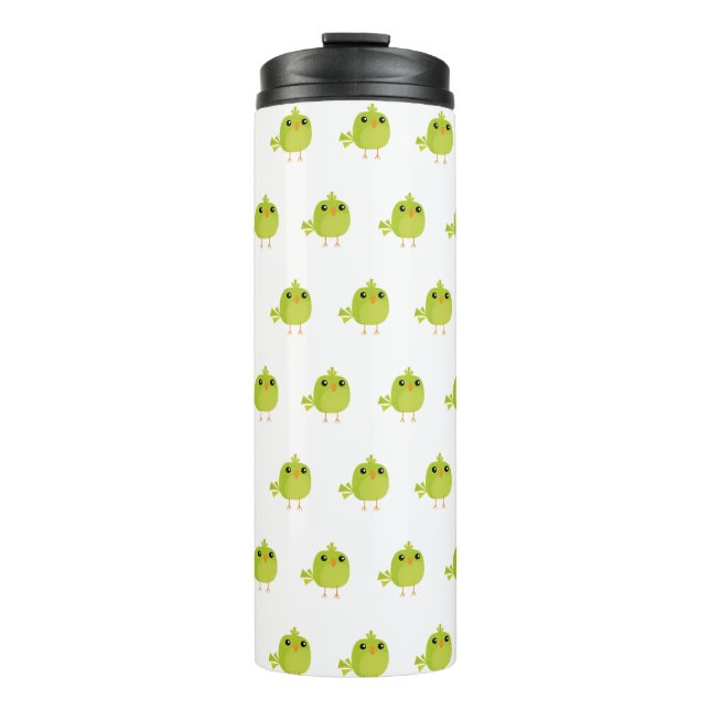 Termo Personalizado de pájaro verde (Anverso)