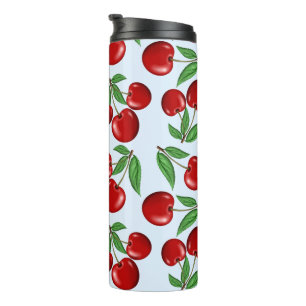 Termo Personalizado de patrones de cerezas rojas por tod