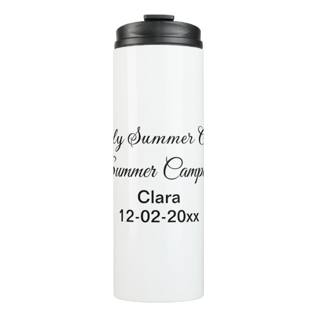 Termo Personalizado de vacaciones de camping familiar añ (Anverso)