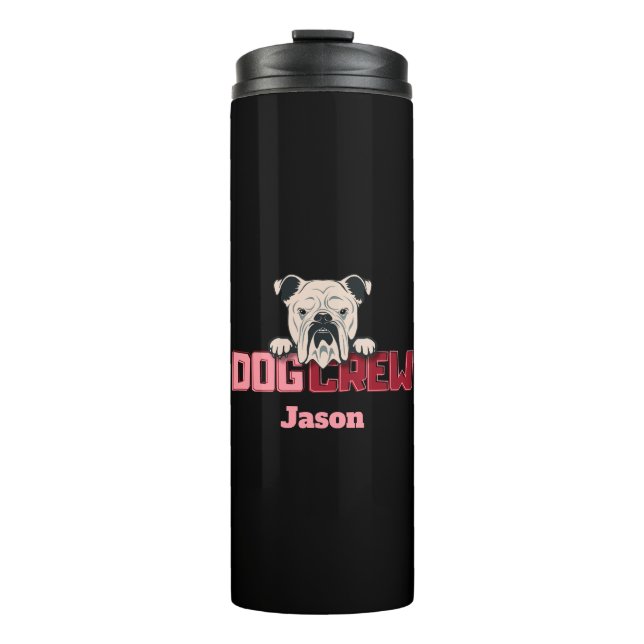 Termo Personalizado del Bulldog de la tripulación de per (Anverso)