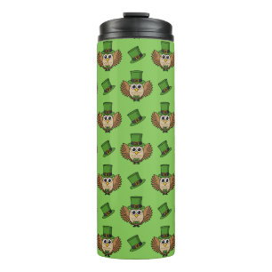 Termo Personalizado del Día de la Lechuza Cute St Patric