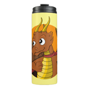 Termo personalizado del dragón naranja