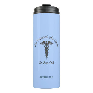 Termo Personalizado el Inspirador pastel azul de la enfe