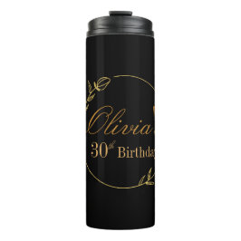 Termo Personalizado en negro y dorado