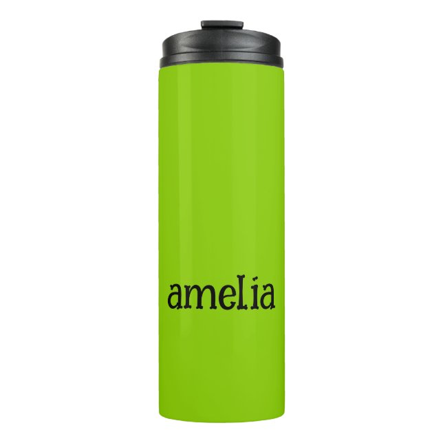 Termo Personalizado en verde brillante de moda (Anverso)