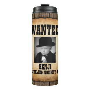 Termo Personalizado Foto Funny Wanted Poster