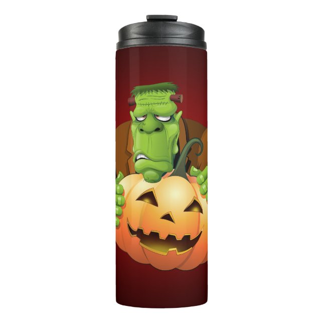Termo Personalizado Frankenstein con Calabaza (Anverso)