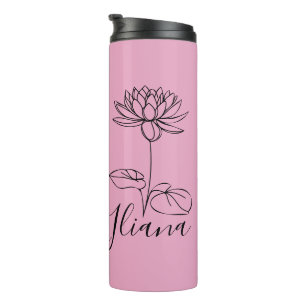 Termo Personalizado Julio Agua Lily Nació Regalo de Flor