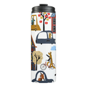 Termo Personalizado lindo dibujado mano ilustrando un pa