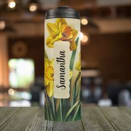 Termo Personalizado March Daffodil Tumbler 16oz Gift