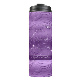 Termo Personalizado Moda Patrón Purpurina Purple Silver 