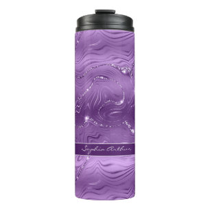 Termo Personalizado Moda Patrón Purpurina Purple Silver 