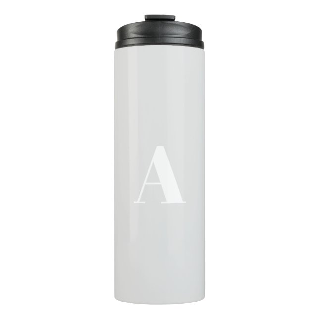 Termo Personalizado monograma letra inicial blanco pálid (Anverso)