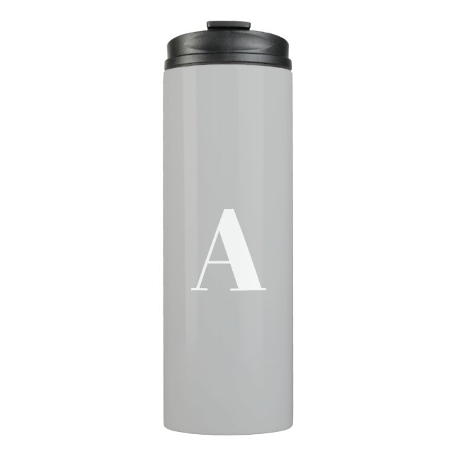 Termo Personalizado monograma letra inicial gris claro b (Anverso)