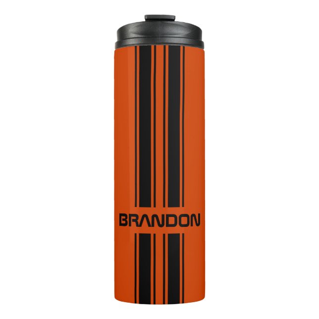 Termo Personalizado Naranja oscuro Black Auto Race Sport (Anverso)