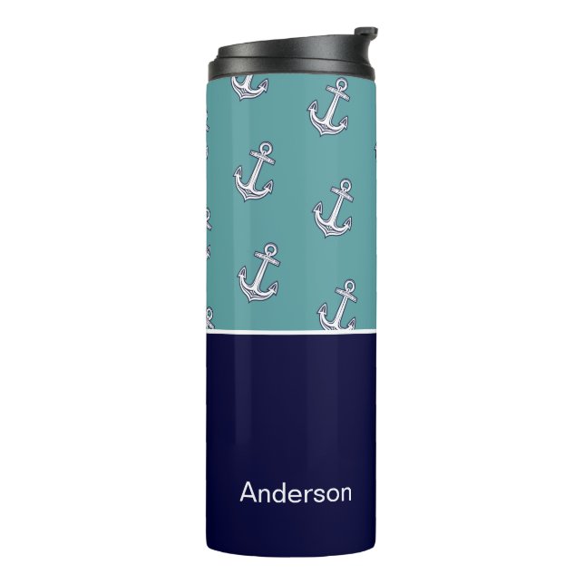 Termo Personalizado Nautical Anchor Baño de la Marina Ve (Rotado hacia la izquierda)